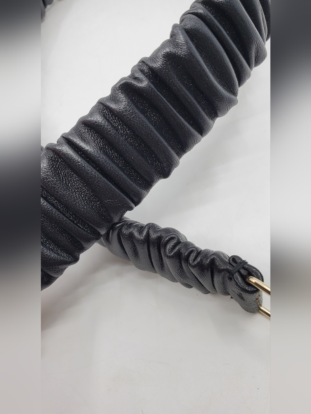 Chanel 2024 Lambskin Metal Strass Ruched Chain CC Belt - Picture 7 of 8